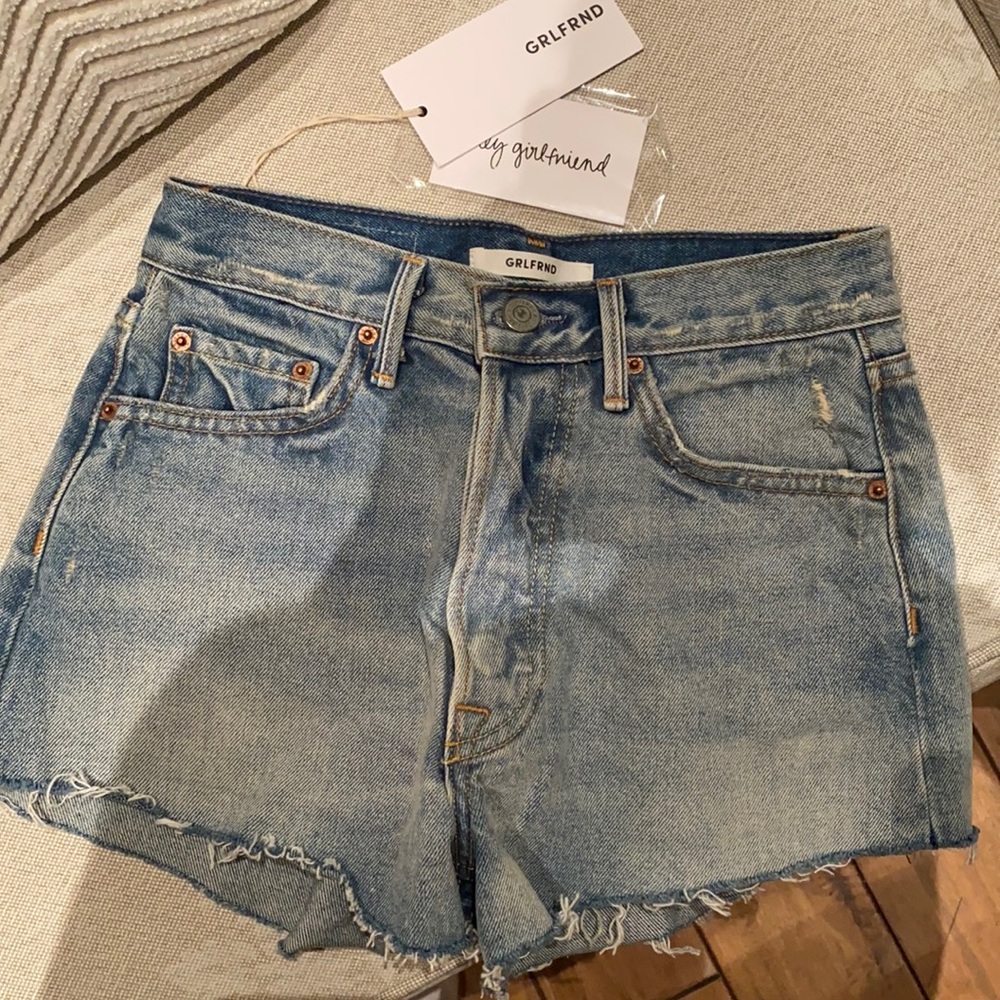 Grlfrnd brand denim jean shorts.